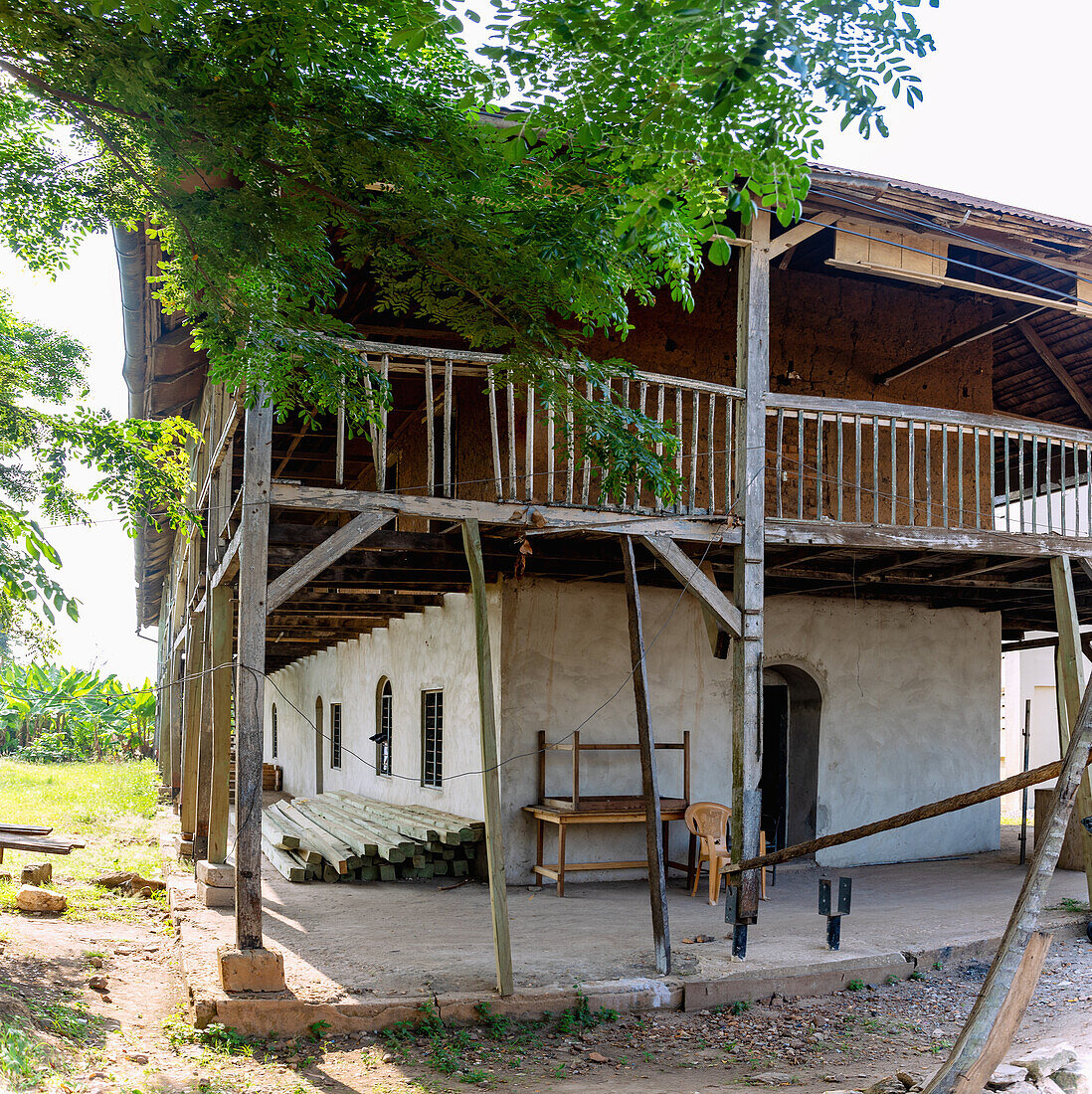 historic church building of the German Christian Mission in Ho in the Volta Region in eastern Ghana in West Africa
