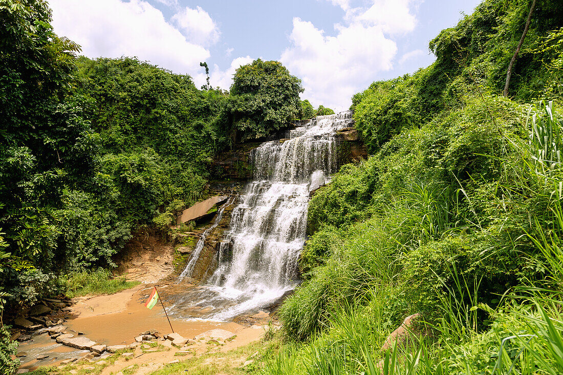 Kintampo Wasserfälle in der Bono-East-Region im Osten von Ghana in Westafrika
