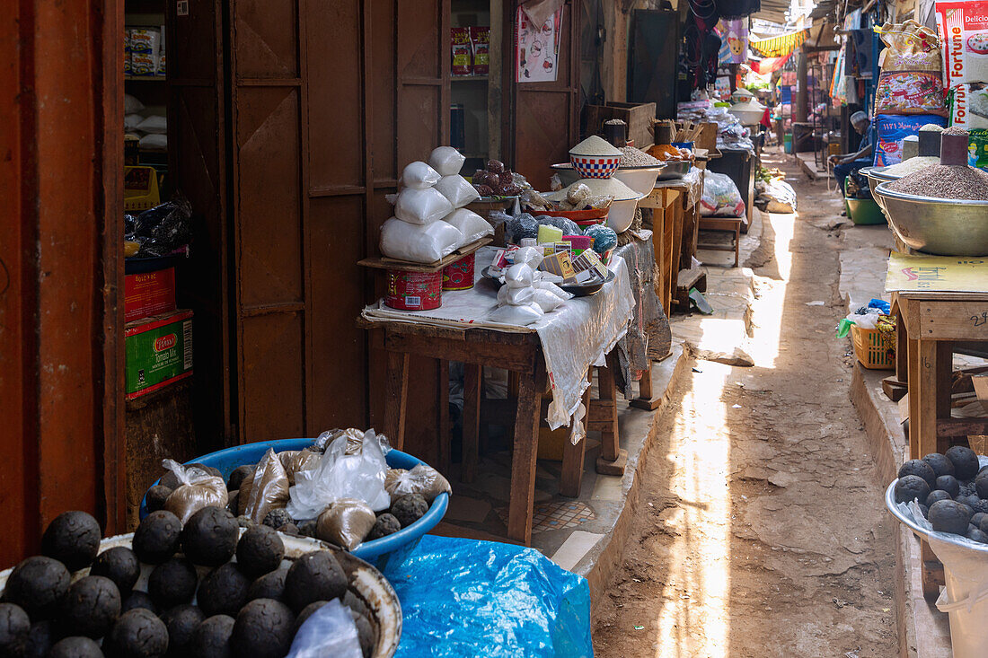 Zentralmarkt in Tamale in der Northern Region im Norden von Ghana in Westafrika