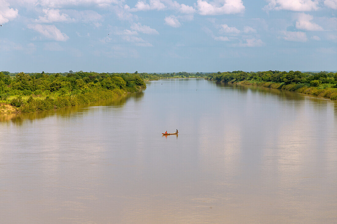 White Volta at Yapei in the Savannah Region of northern Ghana in West Africa