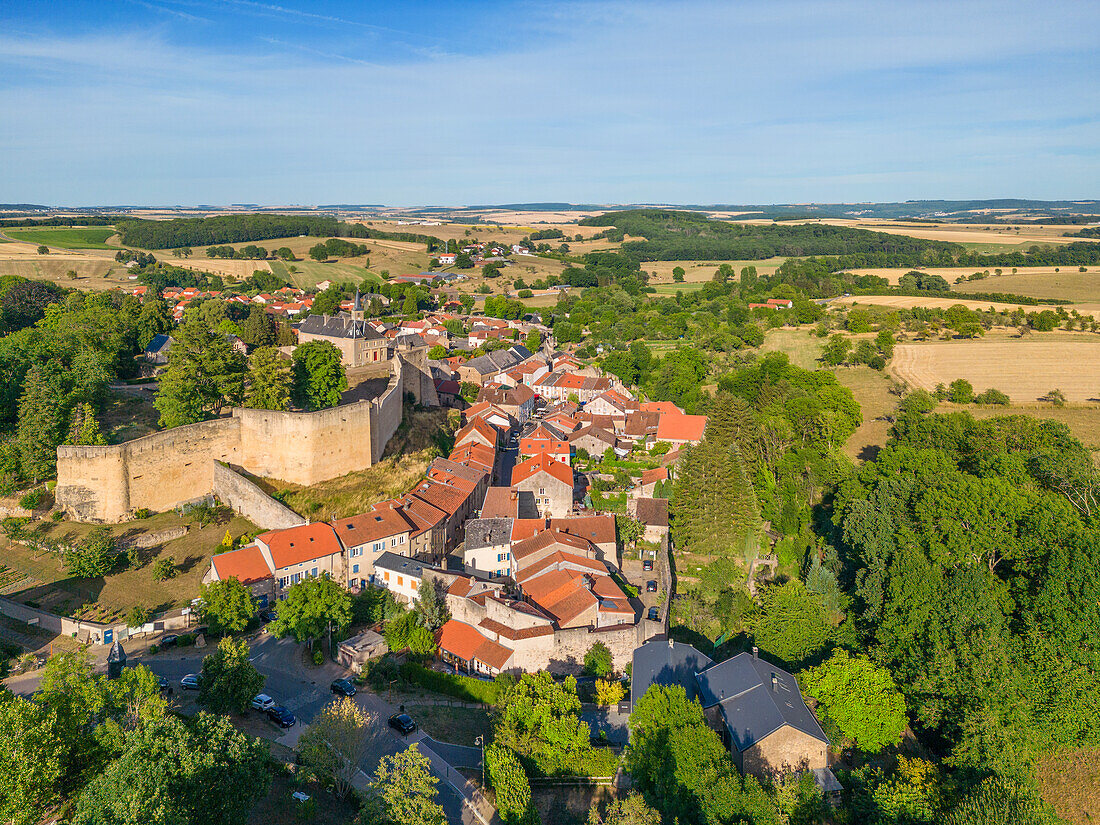 Aerial view of Rodemack, Moselle, Lorraine, Grand Est, Alsace-Champagne-Ardenne-Lorraine, France