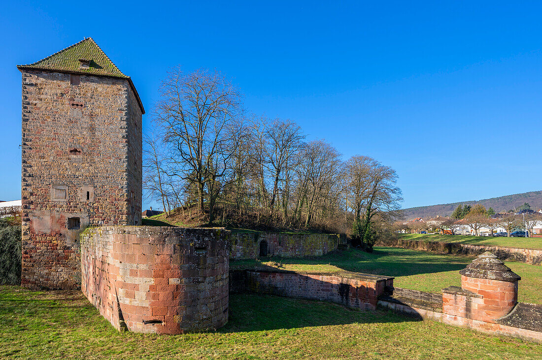 City walls of Wissembourg, Northern Alsace, Bas-Rhin Grand Est, Alsace-Champagne-Ardenne-Lorraine, France