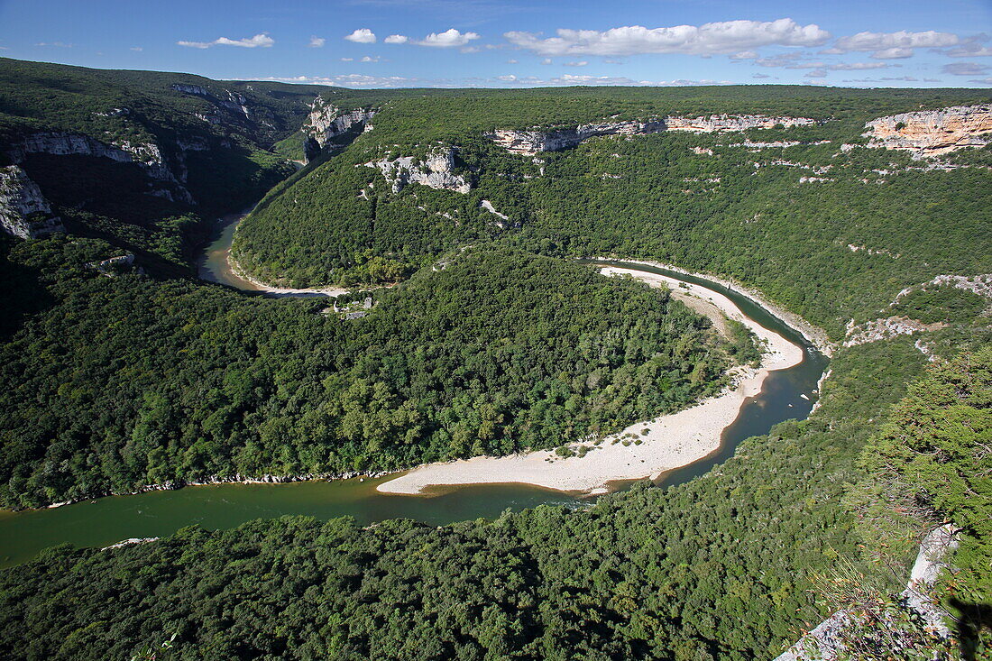 Cirque de la Madeleine seen from the Balcon des Templiers, Gorges de l'Ardeche, Gard, Occitanie, France