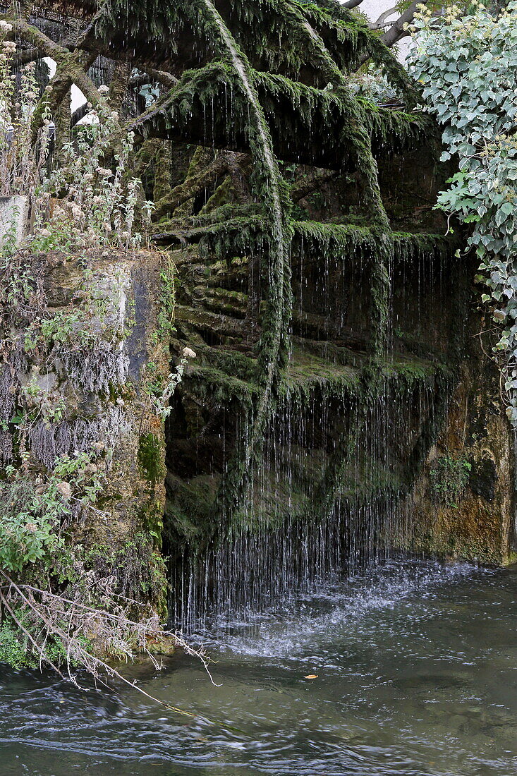 Historisches Wasserrad an der Sorgue, L'Isle-sur-la-Sorgue, Vaucluse, Provence-Alpes-Côte d'Azur, Frankreich