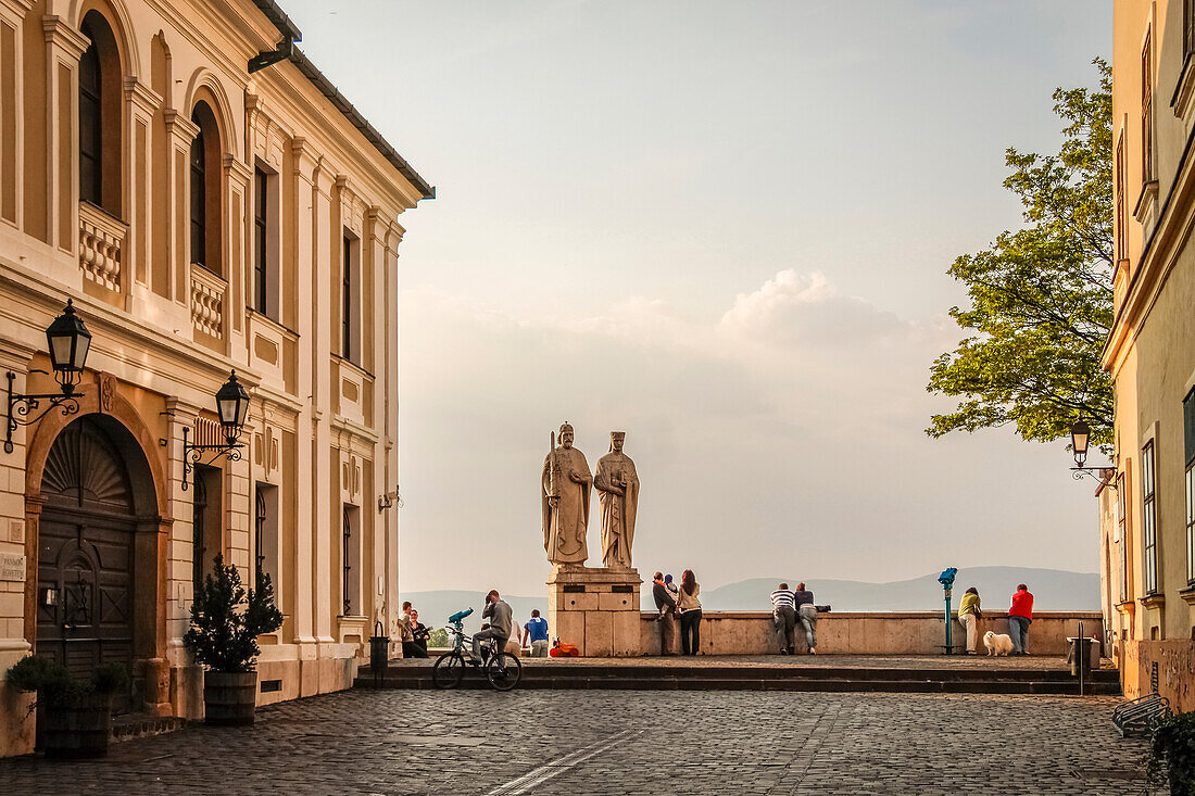 Monument to Saint Stephen and Queen Gisela the Blessed in the Castle District of Veszprém, Veszprém County, Hungary