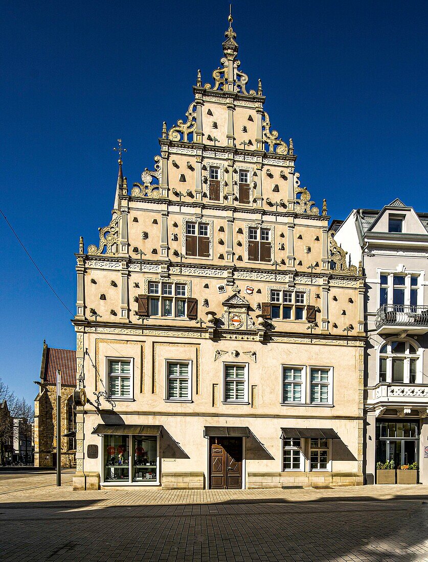 Neustädter Rathaus am Neuen Markt in der Herforder Neustadt, Herford, Nordrhein-Westfalen, Deutschland