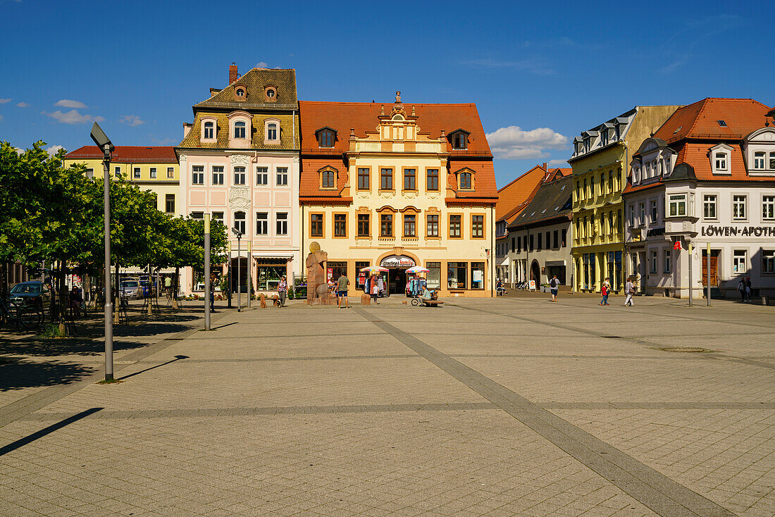 City of Borna with the Bornaer Markt and its historic old town, district of Leipzig, Saxony, Germany