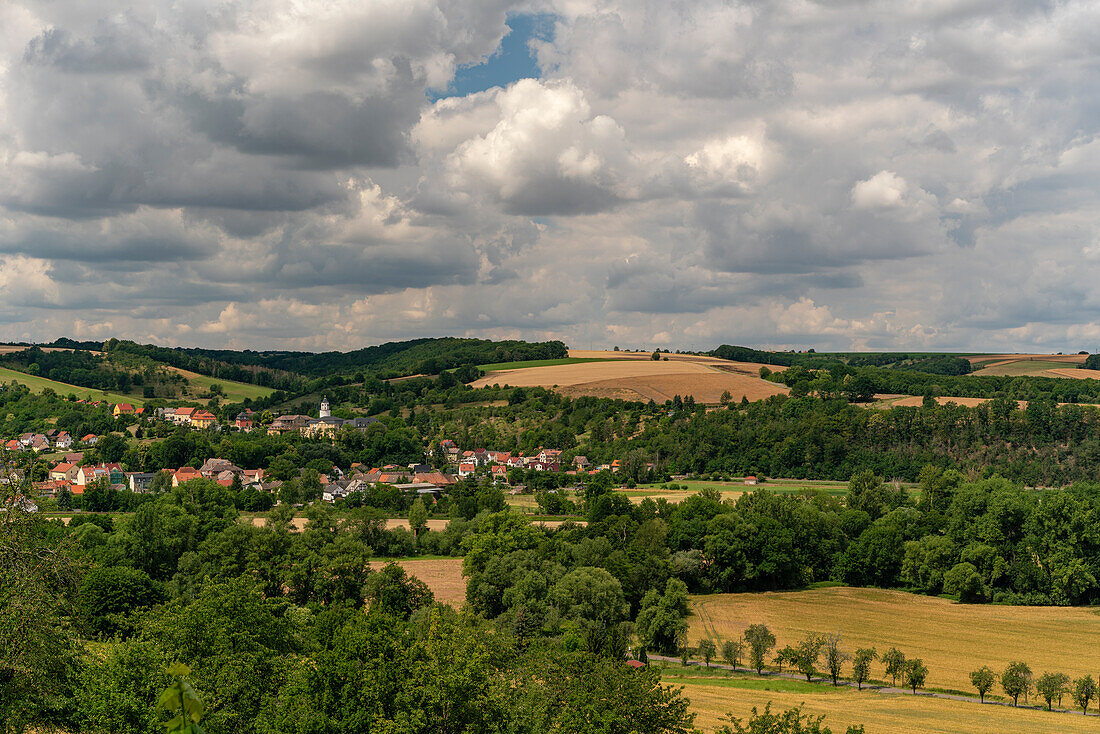 View of Crossen an der Elster, Saale-Holzland district, Thuringia, Germany