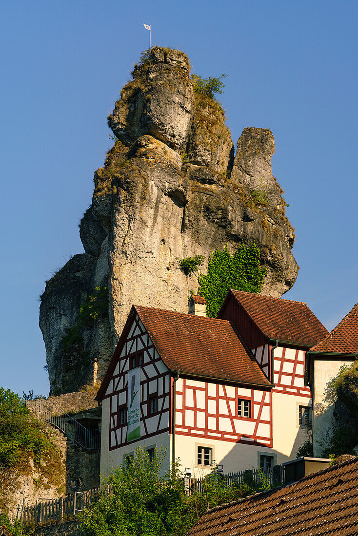 Rock village of Tüchersfeld, town of Pottenstein, Franconian Switzerland, district of Bayreuth, Franconia, Upper Franconia, Bavaria, Germany