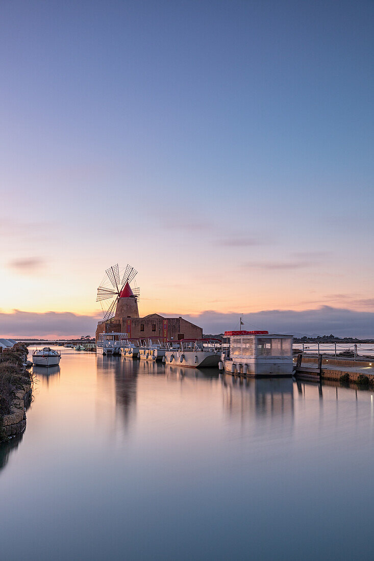 Die Saline Lagune bei Marsala, Trapani, Sizilien, Italien, Europa