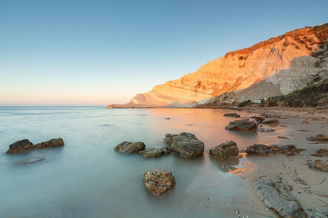 The white beach of Scala dei Turchi, Realmonte, Agrigento, Sicily, Italy, Europe