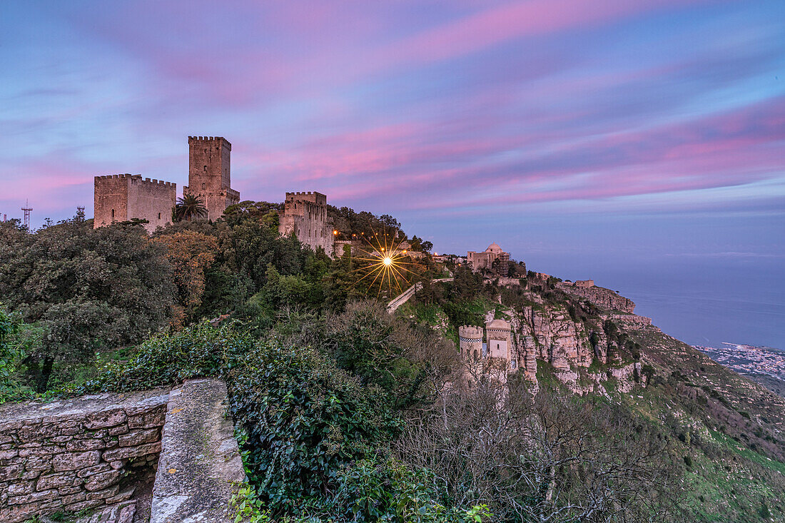 Morning mood in Erice, Trapani, Sicily, Italy, Europe