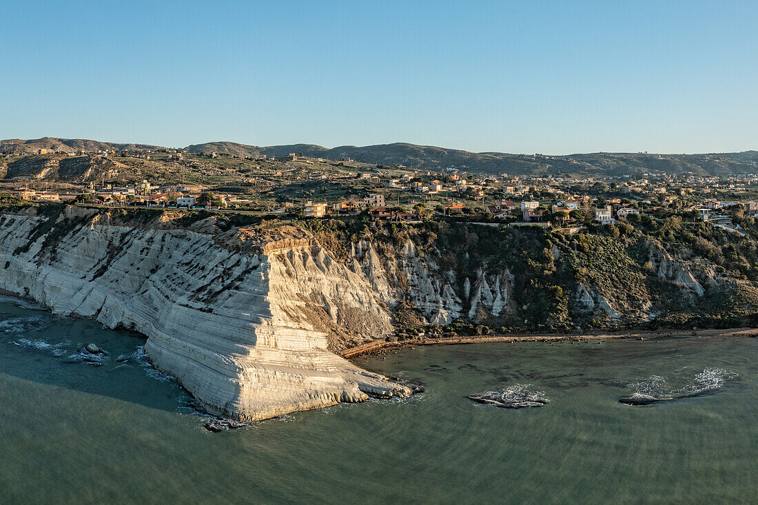 Der weiße Strand von Scala dei Turchi, Realmonte, Agrigent, Sizilien, Italien, Europa