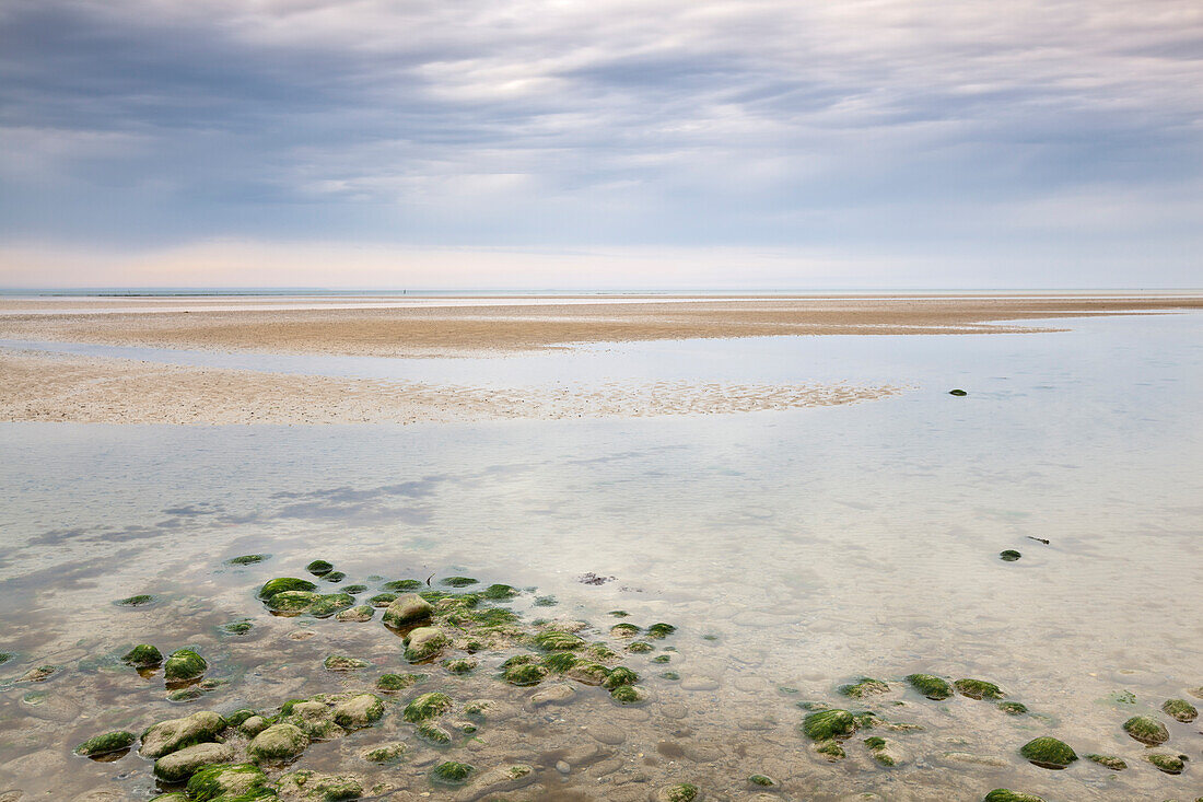 Low tide in the Baie de Veys in Normandy