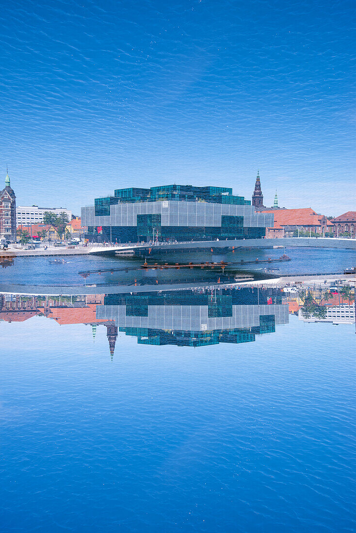 Double exposure of BLOXHUB, Denmark's new base for future urban solutions.