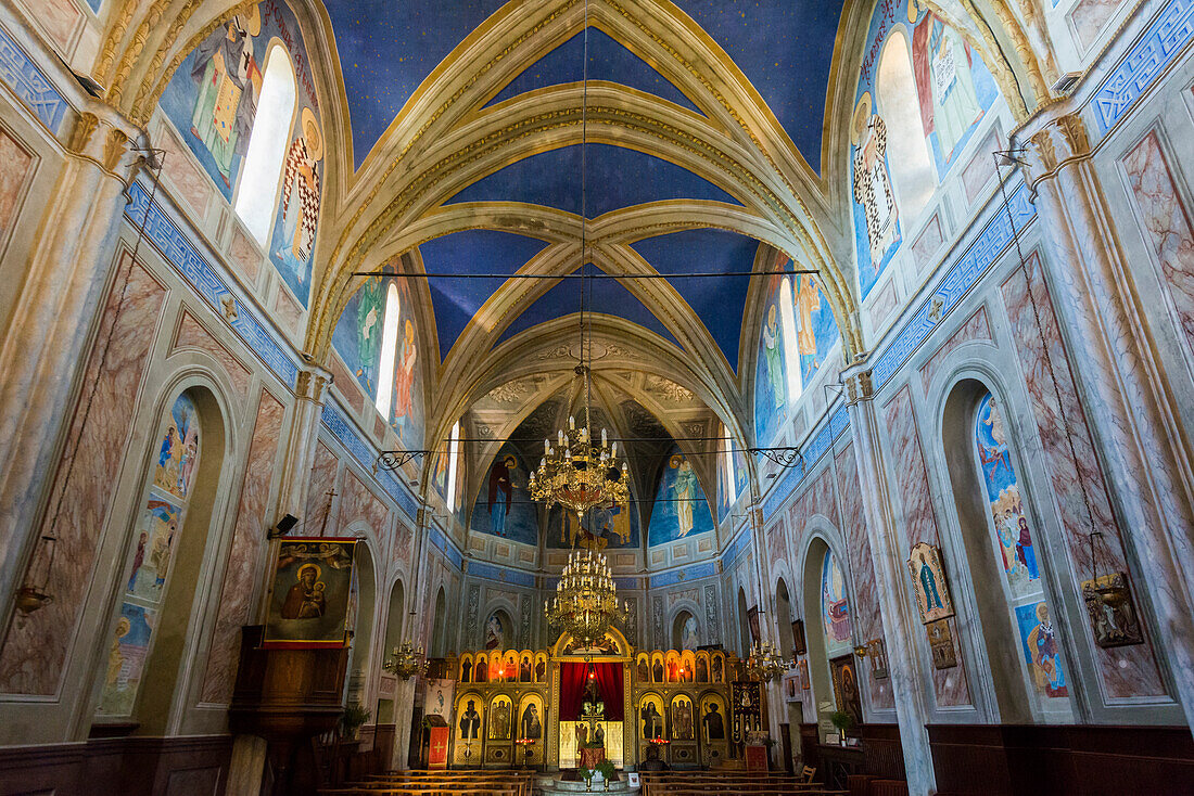 &quot;Greek&quot; Church, Cargèse, West Coast, Corse-du-Sud Department, Corsica, Mediterranean Sea, France