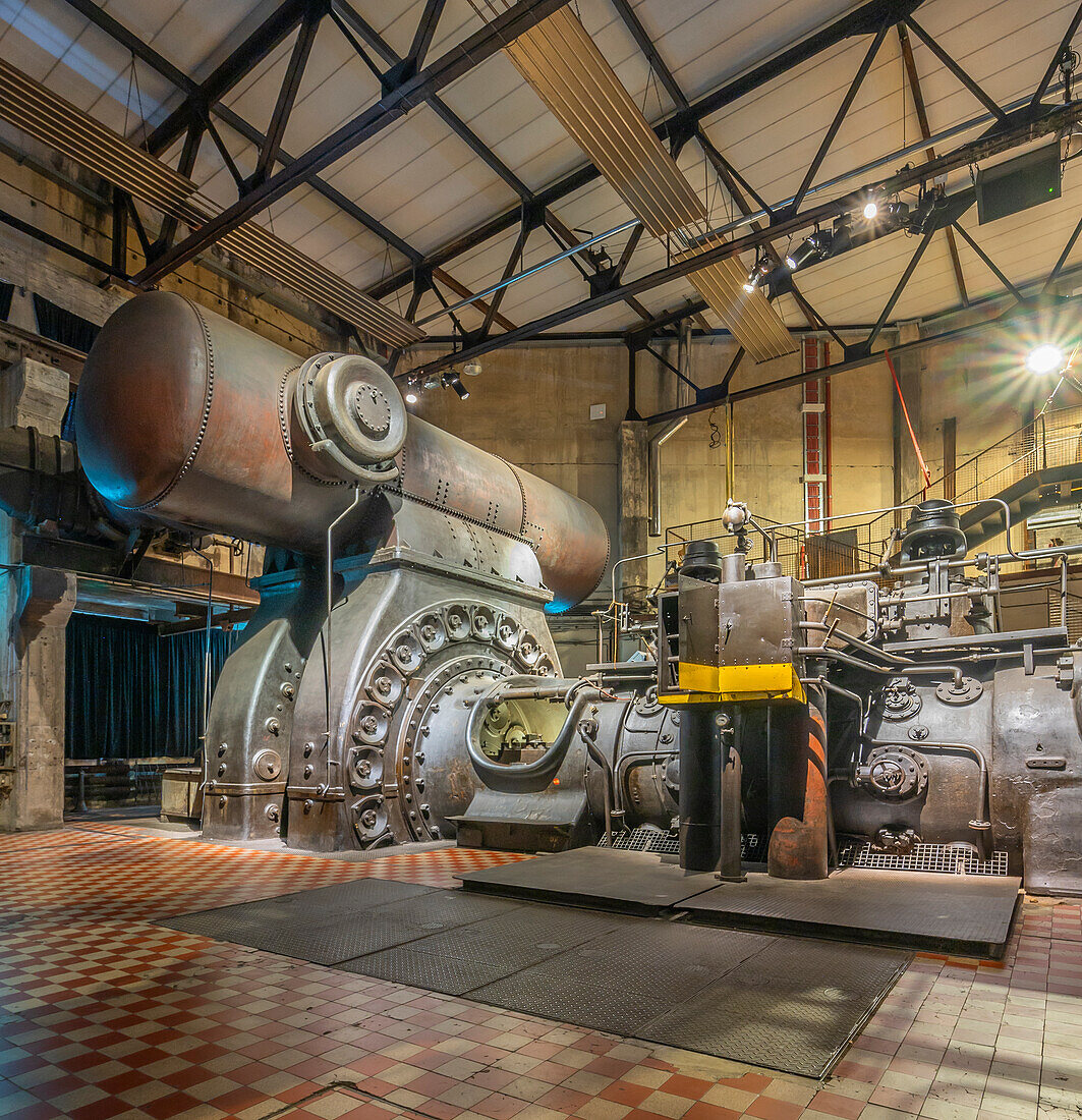 Gebläsehalle der Völklinger Hütte, UNESCO Weltkulturerbe, Völklingen, Saartal, Saarland, Deutschland