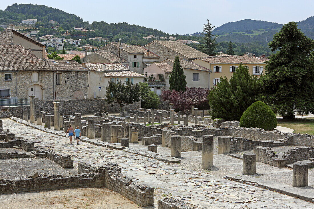 Römische Ausgrabungen von Vaison-la-Romaine, Vaucluse, Provence-Alpes-Côte d'Azur, Frankreich