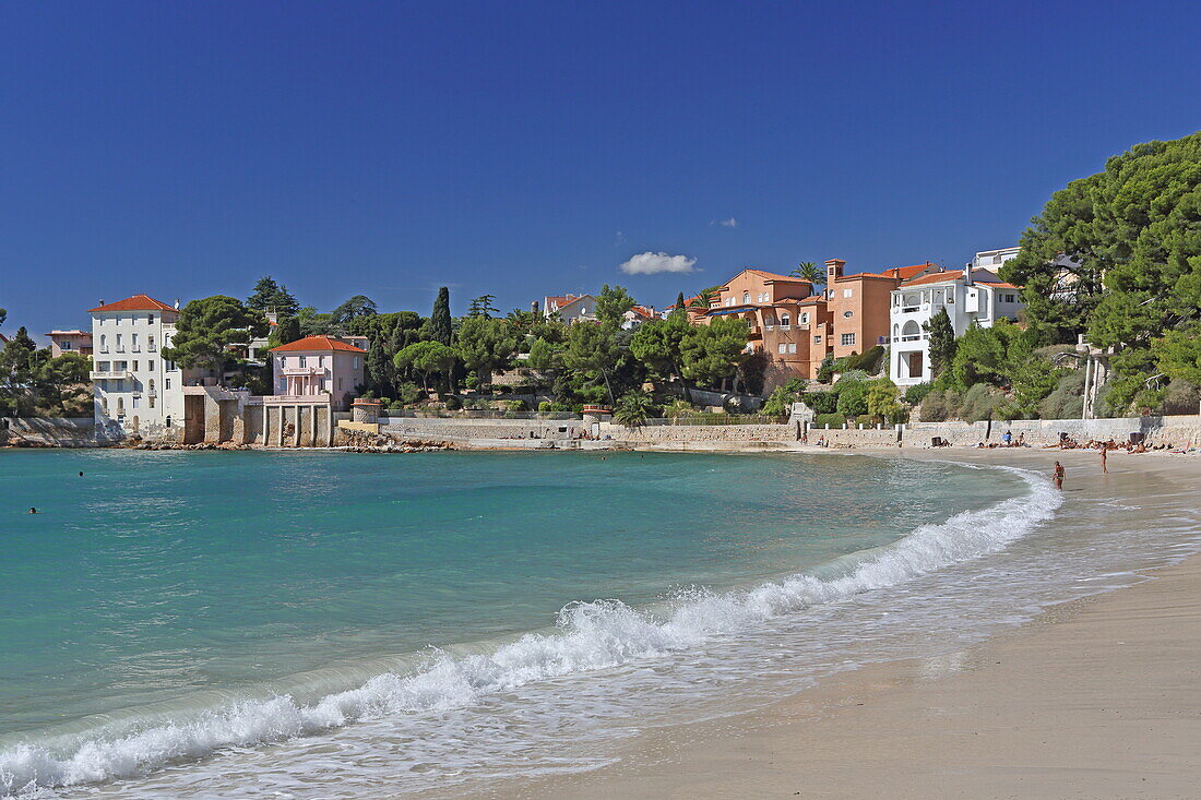 Badebucht Plage de Renécros, Bandol, Var, Provence-Alpes-Côte d'Azur, Frankreich