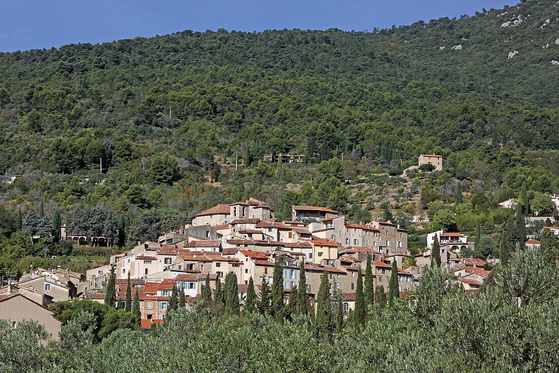 Der Ort Seillans, Var, Provence-Alpes-Côte d'Azur, Frankreich