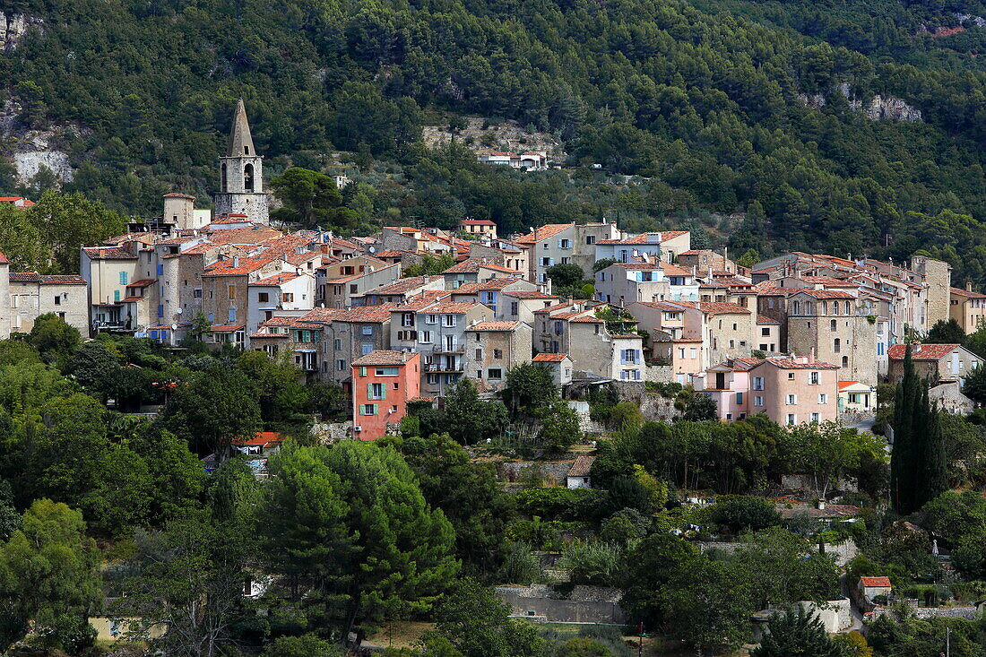 The place Bargemon, Var, Provence-Alpes-Côte d'Azur, France