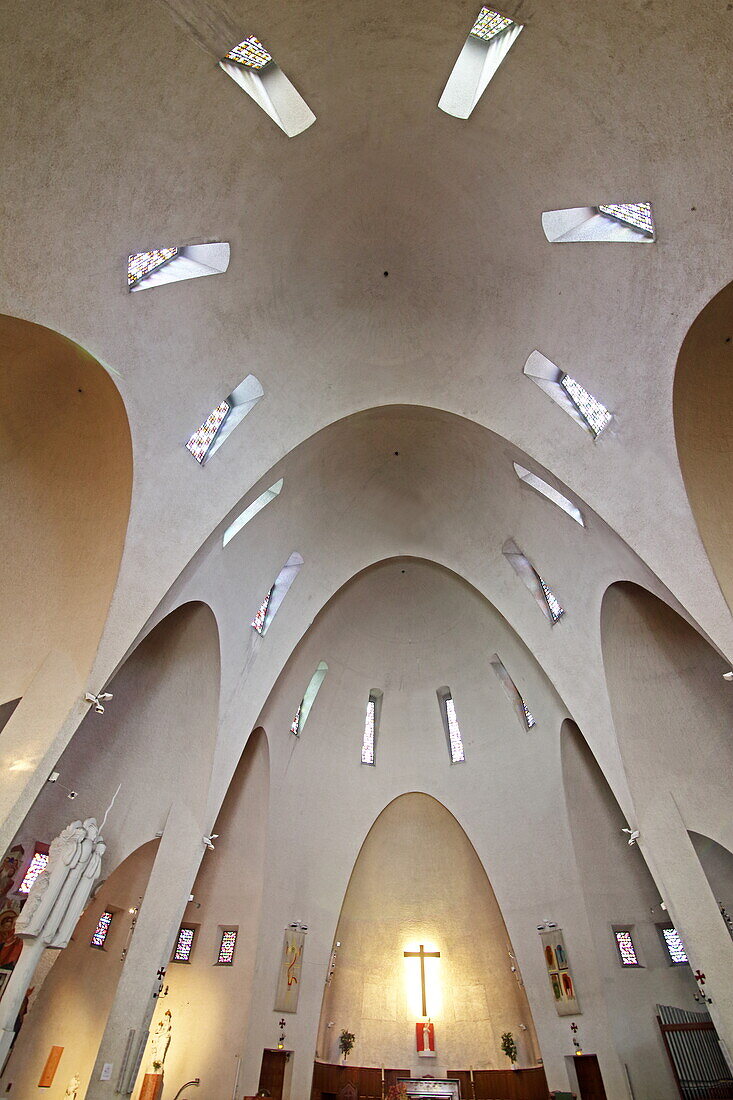 Kuppeln in der Kirche Eglise Jeanne d'Arc, Stadtteil Liberation, Nizza, Alpes-Maritimes, Provence-Alpes-Côte d'Azur, Frankreich