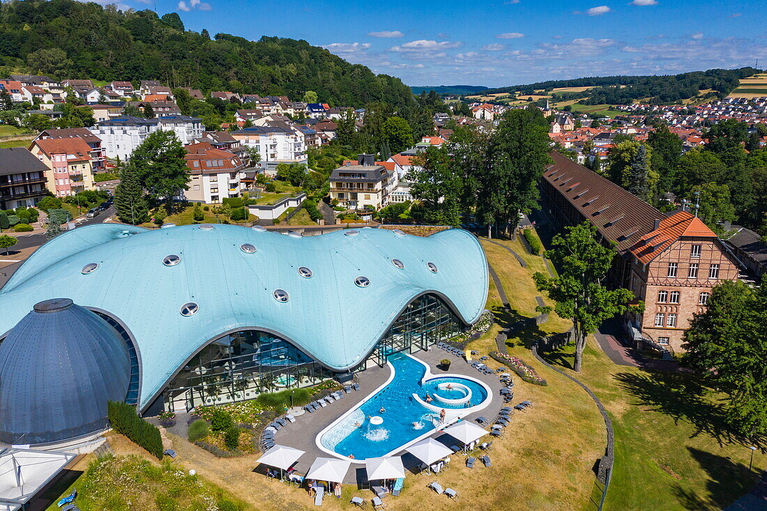 Aerial view of the Tuscany Therme Bad Orb, Bad Orb, Spessart-Mainland, Hesse, Germany, Europe