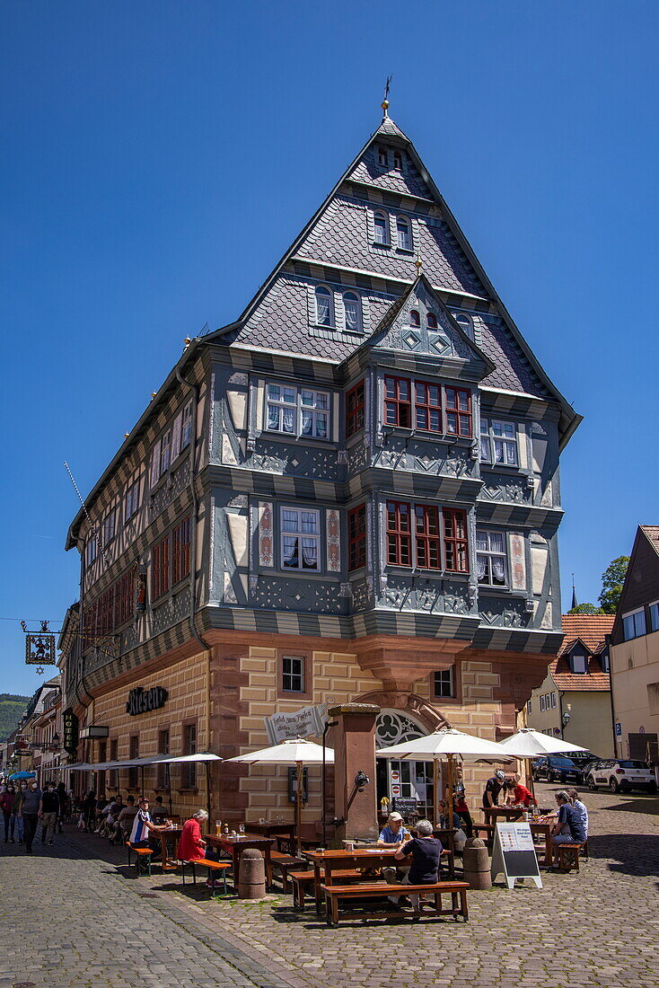 Restaurant &quot;Zum Riesen&quot;, Germany's oldest restaurant, Miltenberg, Spessart-Mainland, Franconia, Bavaria, Germany, Europe