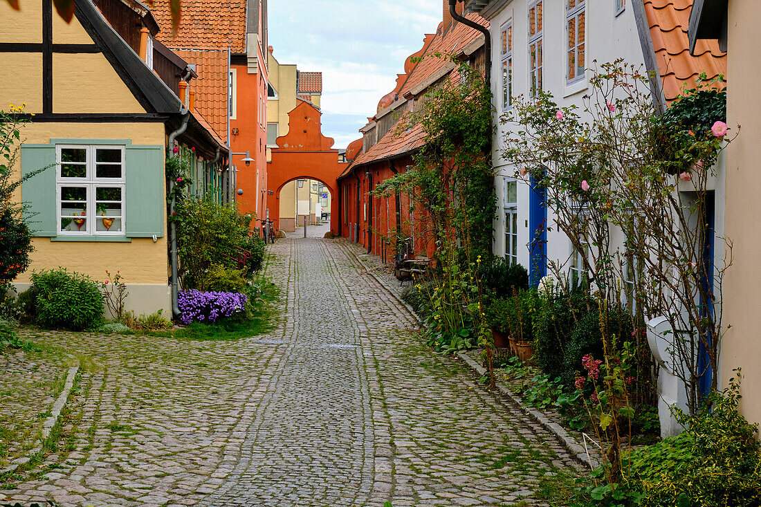 Historic monastery buildings at the Holy Spirit Monastery in the World Heritage and Hanseatic City of Stralsund, Mecklenburg-West Pomerania, Germany