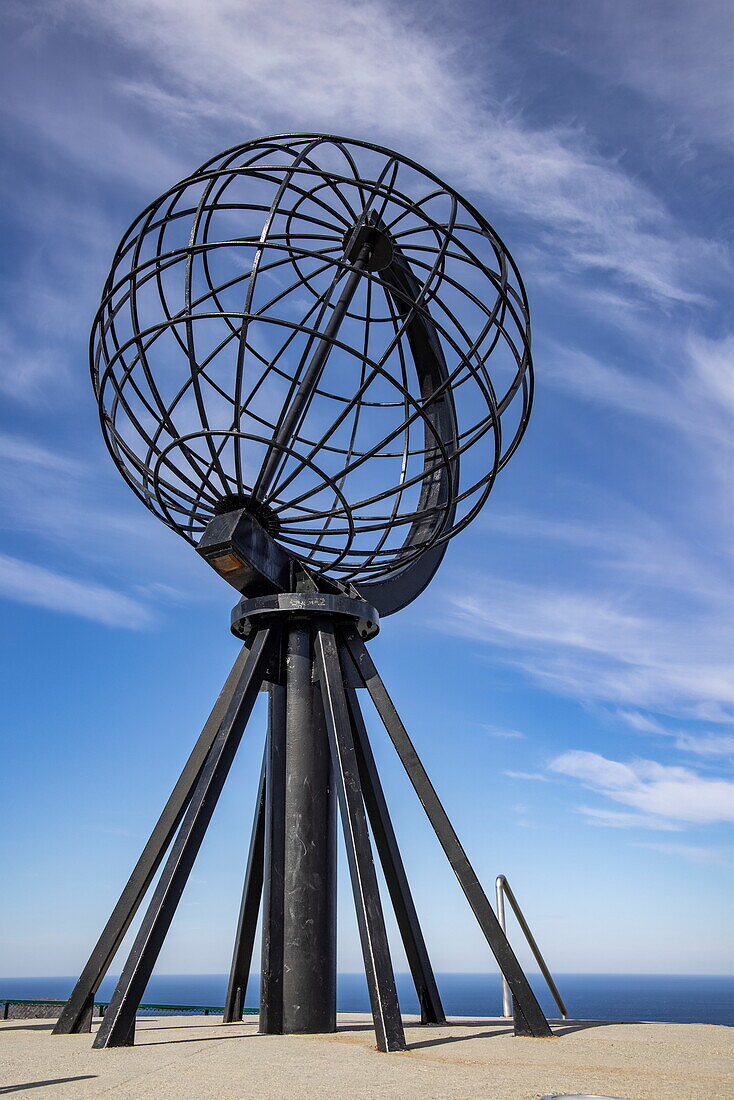 Nordkapp Globe Sculpture at North Cape, Nordkapp, Troms og Finnmark, Norway, Europe