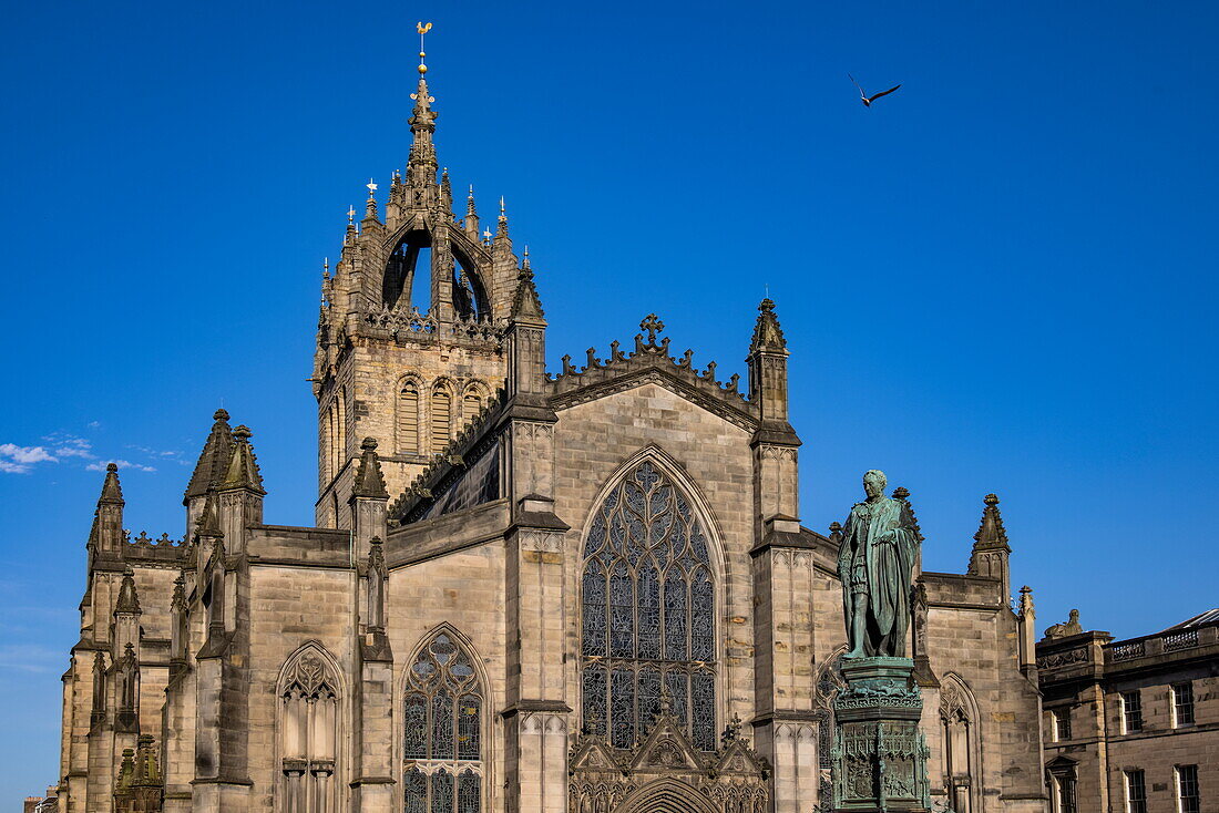 St Giles' Cathedral auf der Royal Mile, Edinburgh, Schottland, Vereinigtes Königreich, Europa
