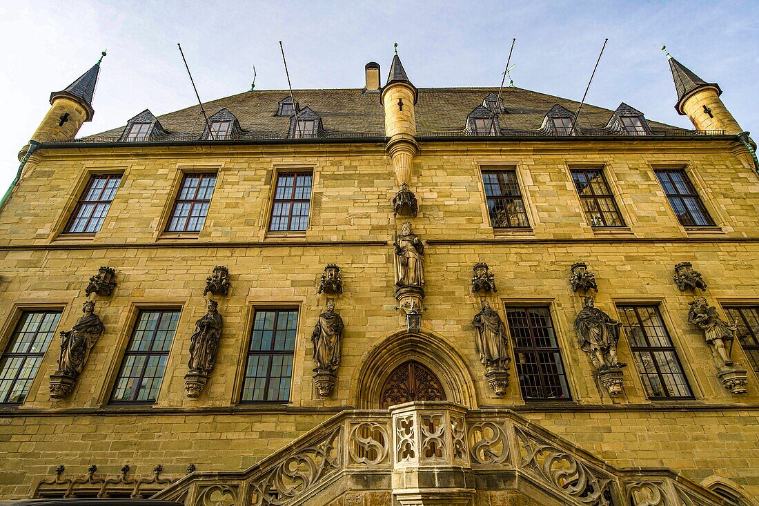 Fassade des Rathauses von Osnabrück, Niedersachsen, Deutschland