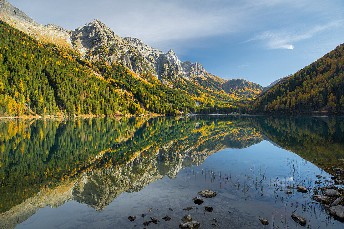 Antholzer See, Riesenfernergruppe, Südtirol, Italien