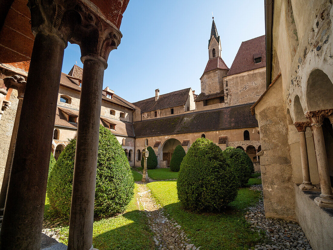Cathedral cloister and inner courtyard, Cathedral, Brixen, South Tyrol, Italy
