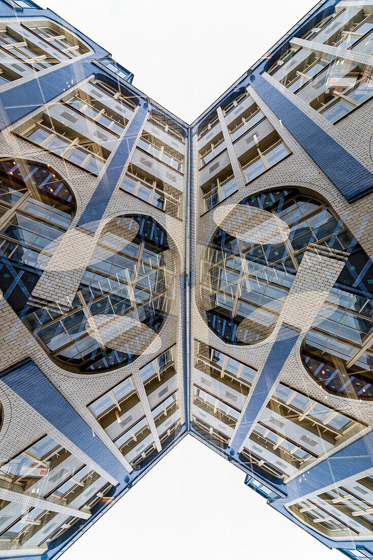 Double exposure of the Jugendstill Hackeschen Höfe Courtyard in Berlin, Germany