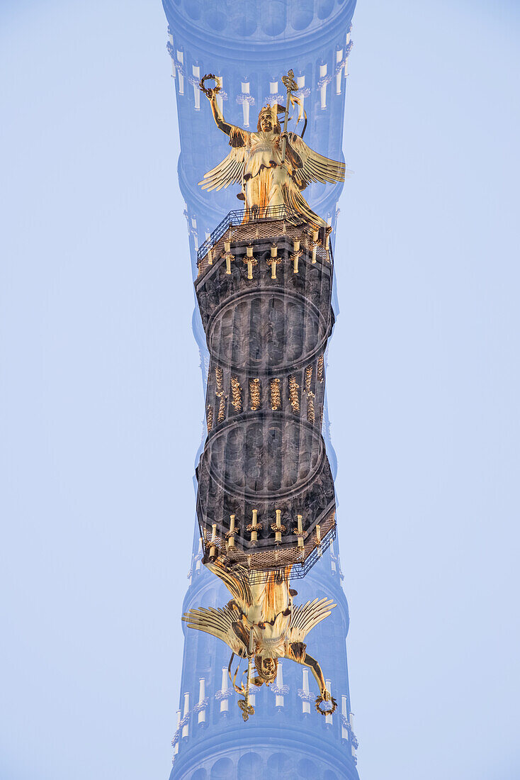 Double exposure of the Brandenburger Tor in Berlin, Germany.