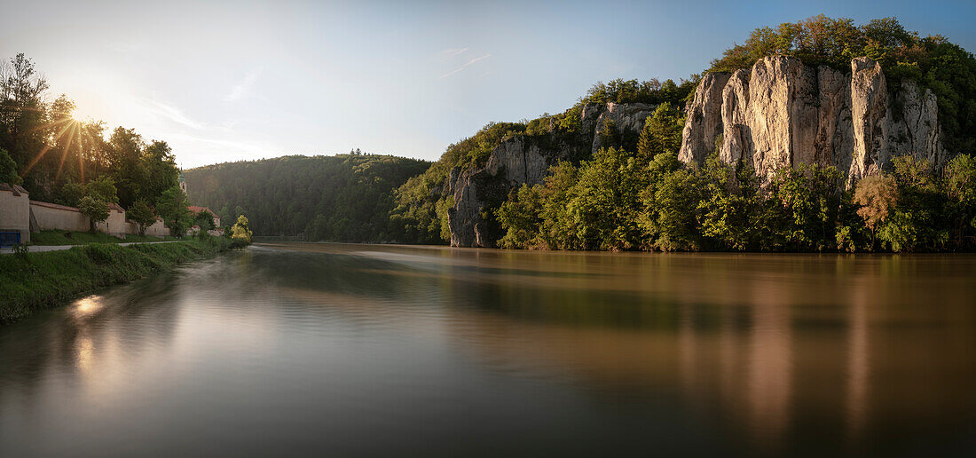 the Danube at Weltenburg Monastery, Kelheim, Lower Bavaria, Bavaria, Germany