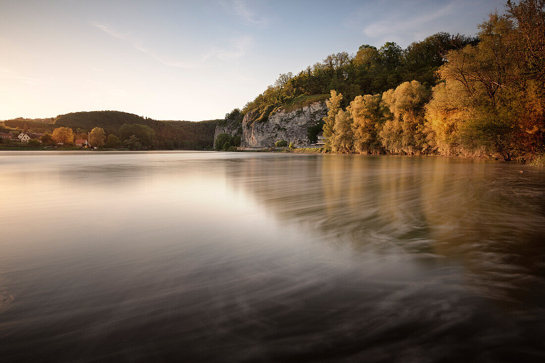 the Danube at Weltenburg Monastery, Kelheim, Lower Bavaria, Bavaria, Germany