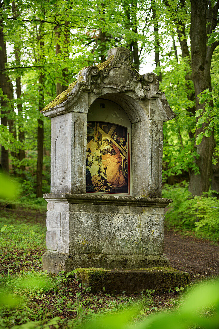 Stations of the Cross near Birkungen (district of Leinefelde-Worbis) in the district of Eichsfeld, Thuringia, Germany