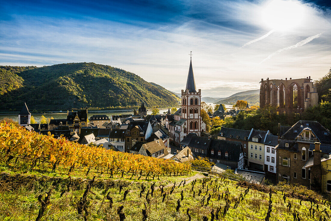 Bacharach, Oberes Mittelrheintal, UNESCO Weltkulturerbe, Rhein, Rheinland-Pfalz, Deutschland