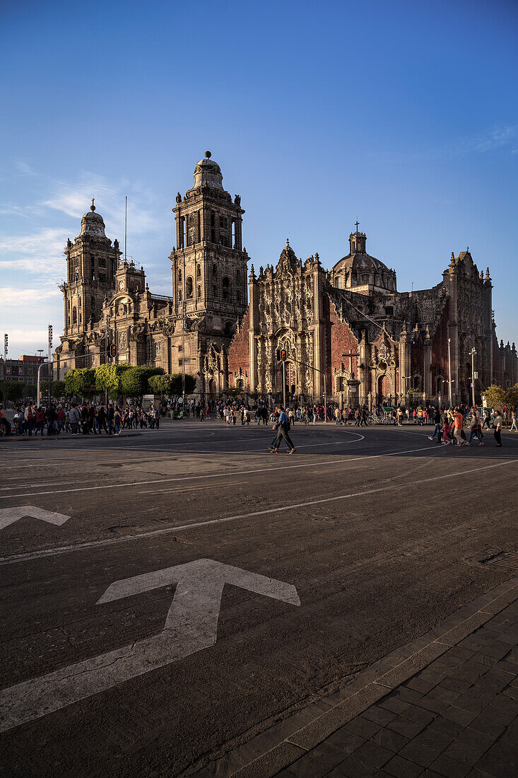 Kathedrale von Mexiko-Stadt (Catedral Metropolitana de la Ciudad de México), Zócalo (Plaza de la Constitucion), Mexiko-Stadt, Mexiko, Lateinamerika, Nordamerika, Amerika