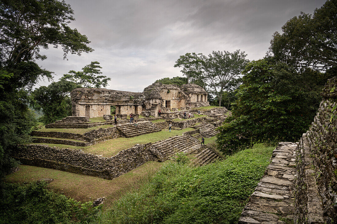 Ruins of &quot;Grupo Norte&quot; in Archaeological Zone of Palenque, Maya Metropolis, Chiapas, Mexico, North America, Latin America, UNESCO World Heritage