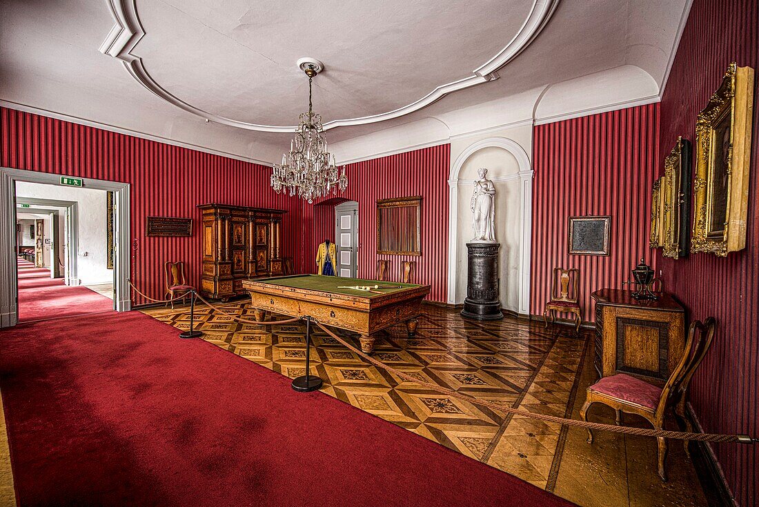 Ducal Salon (Red Salon), Corvey Castle, Höxter, North Rhine-Westphalia, Germany
