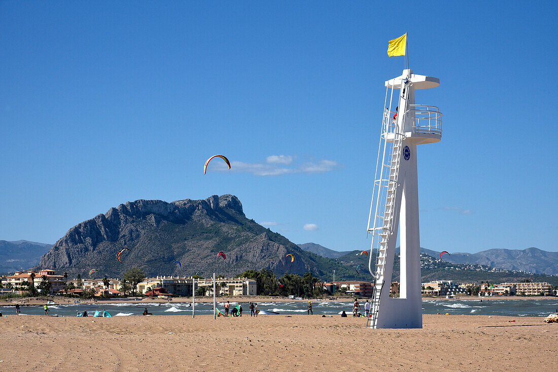 Denia, Costa Blanca, Playa Els Molins, a surfing paradise, Spain