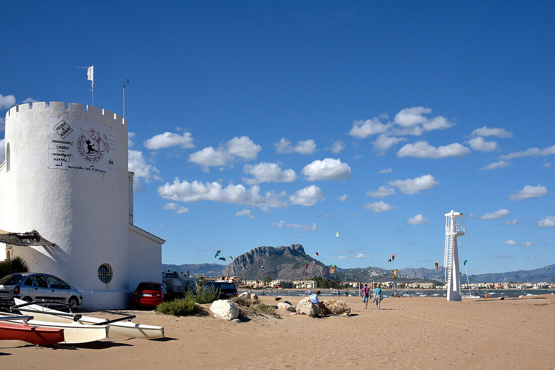 Denia, Costa Blanca, Playa Els Molins, a surfing paradise, Spain