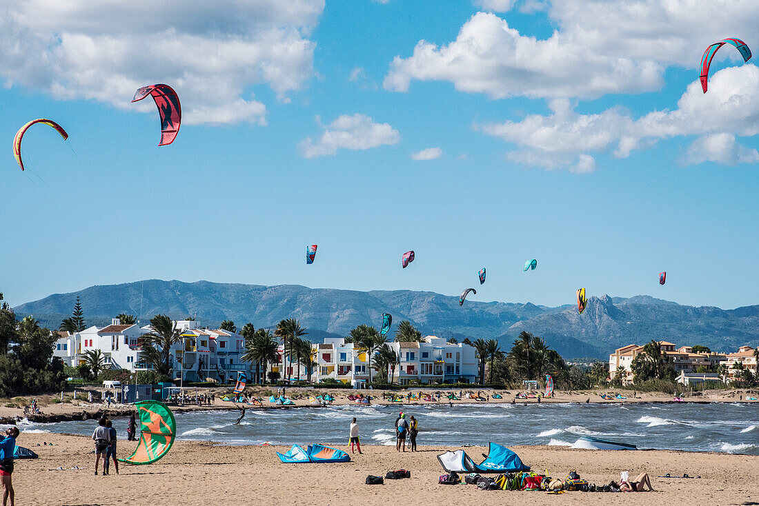 Denia, Costa Blanca, Playa Els Molins, a surfing paradise, Spain