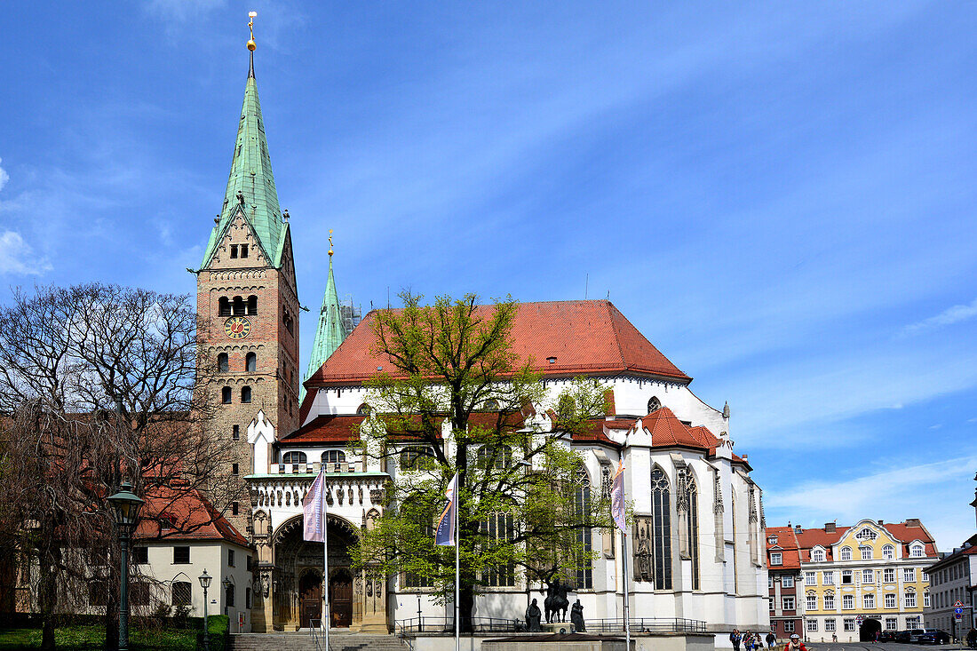 Augsburg Cathedral in spring, Romantic St. Bavaria ,Germany