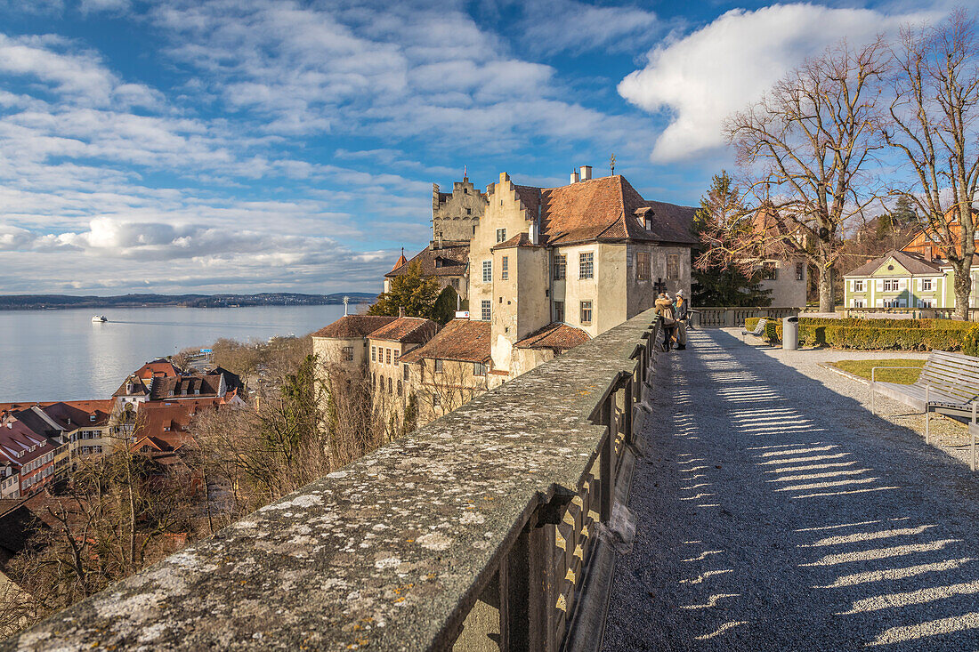 Garden terrace of the New Palace in Meersburg, Baden-Württemberg, Germany