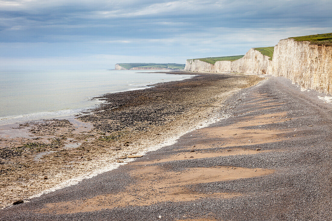 Chalk cliffs of the Seven Sisters at Birling Gap, East Sussex, England