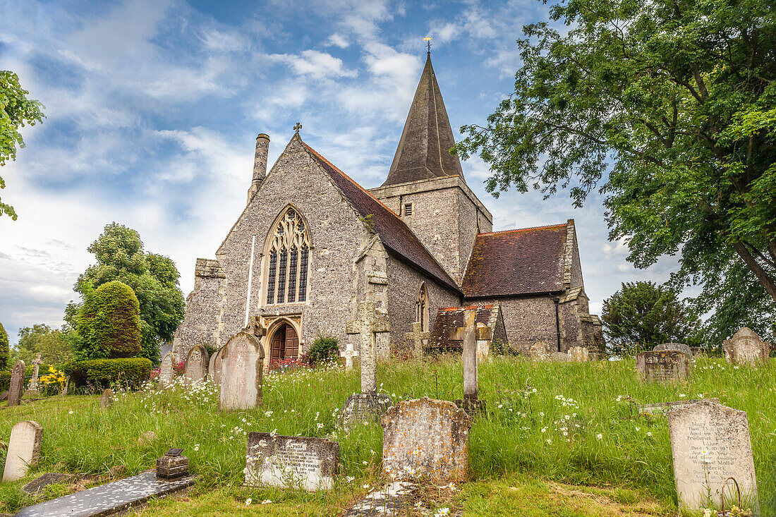 Dorfkirche St Andrew in Alfriston, East Sussex, England
